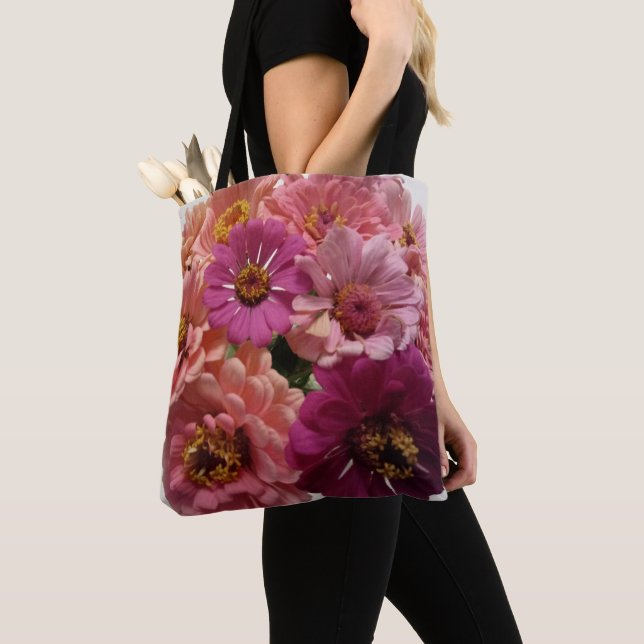 Bolso De Tela ¡A los amantes de la zinnia les encanta la bolsa! (Detalle)