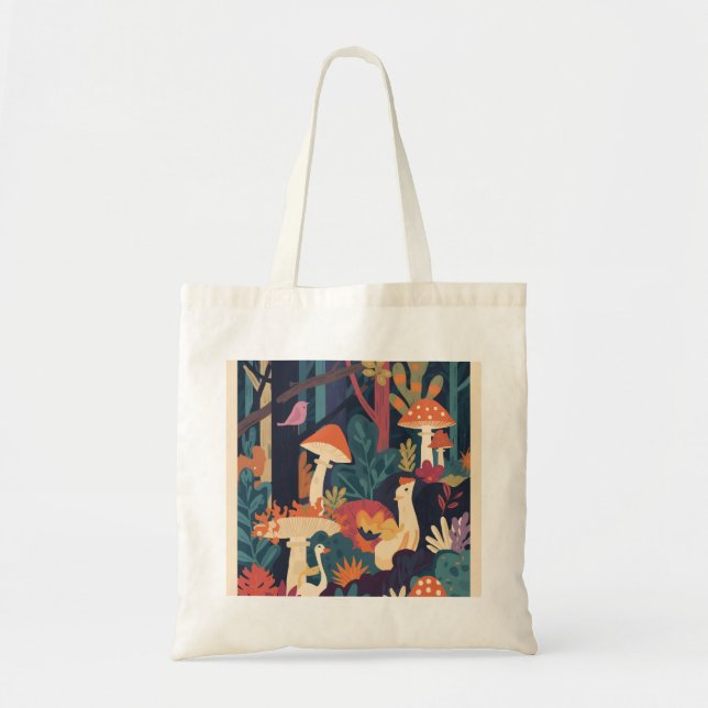 Bolso De Tela A psychedelic woodland tote bag (Frente)