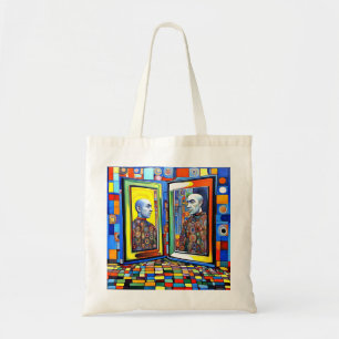 Bolso De Tela A quién ves en el espejo
