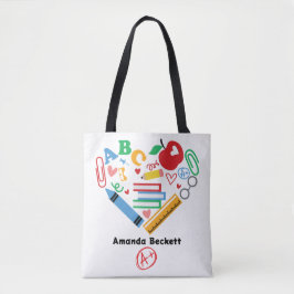 Bolso De Tela A+ Teacher School Supplies Tote