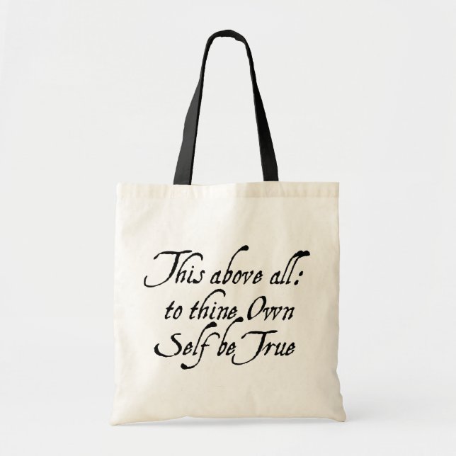 Bolso De Tela A Thine posea al uno mismo sea verdad (Frente)