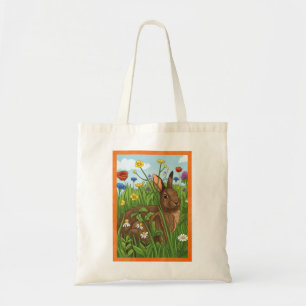 Bolso De Tela A todos los conejos les encantan las flores