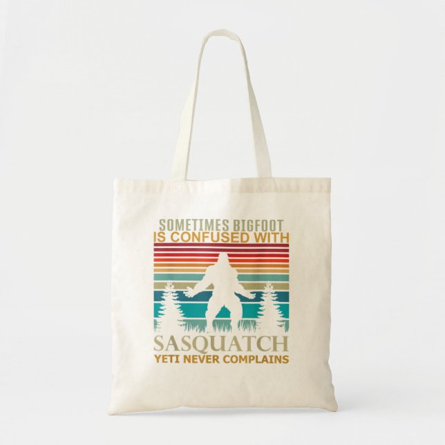 Bolso De Tela A veces el pie grande se confunde con Sasquatch Ye (Frente)