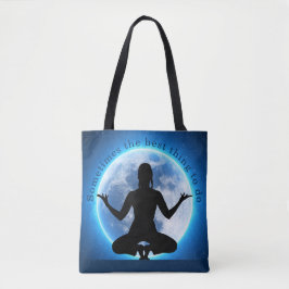 Bolso De Tela "A veces lo mejor que puedes hacer" Blue Moon Yoga