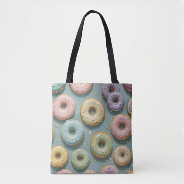 Bolso De Tela A Whimsical Pastel Donut Dream (Anverso)
