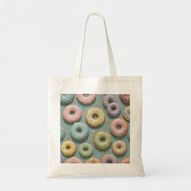 Bolso De Tela A Whimsical Pastel Donut Dream (Frente)