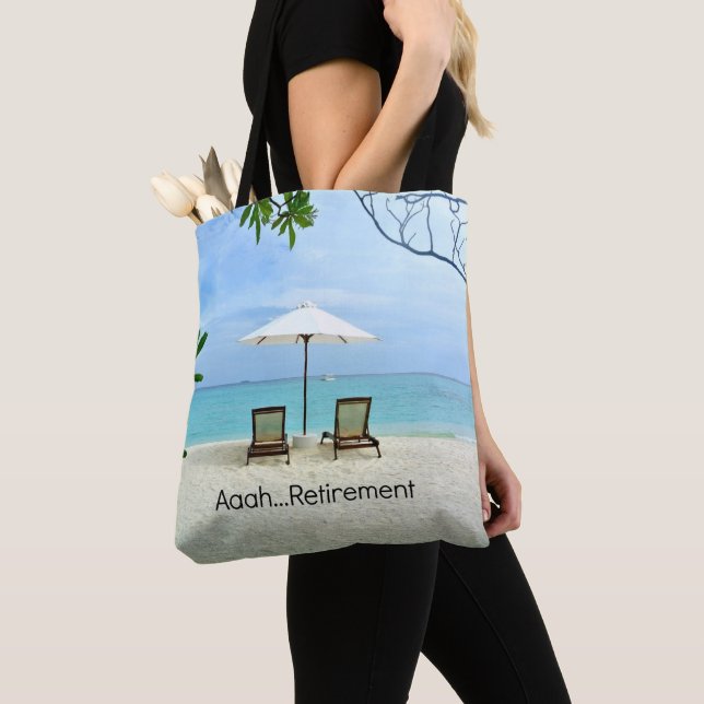 Bolso De Tela Aaah de retiro, relajándose en la playa (Detalle)