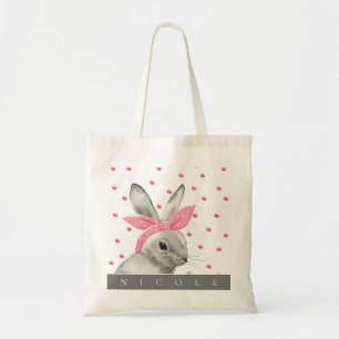 Bolso De Tela Abanico fino rosado personalizado