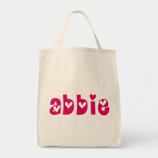 Bolso De Tela Abbie en Hearts Tote Bag