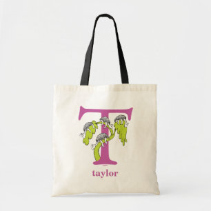 Bolso De Tela ABC del Dr. Seuss: Letra T - Púrpura   Añadir su n