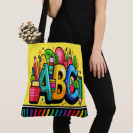 Bolso De Tela ABC MIRE - Ver Atrás