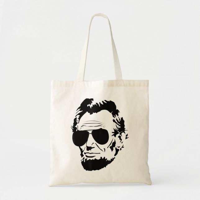Bolso De Tela Abe Lincoln Funny Abraham Lincoln Retrato con Su (Frente)