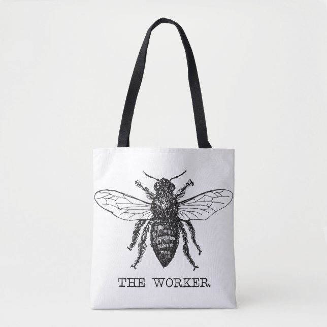 Bolso De Tela Abee Worker Honey Black Bumblebee (Anverso)