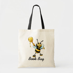 Bolso De Tela Abeja anaranjada y negra de la miel