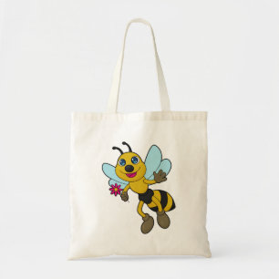 Bolso De Tela Abeja con flor
