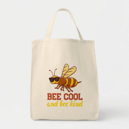 Bolso De Tela Abeja con gafas de sol diciendo Bee Guay