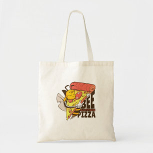 Bolso De Tela Abeja Cool Ama las Bromas de Pizza