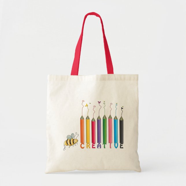 Bolso De Tela Abeja creativa (Frente)