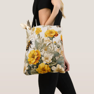Bolso De Tela Abeja de miel cosecha en botánicos