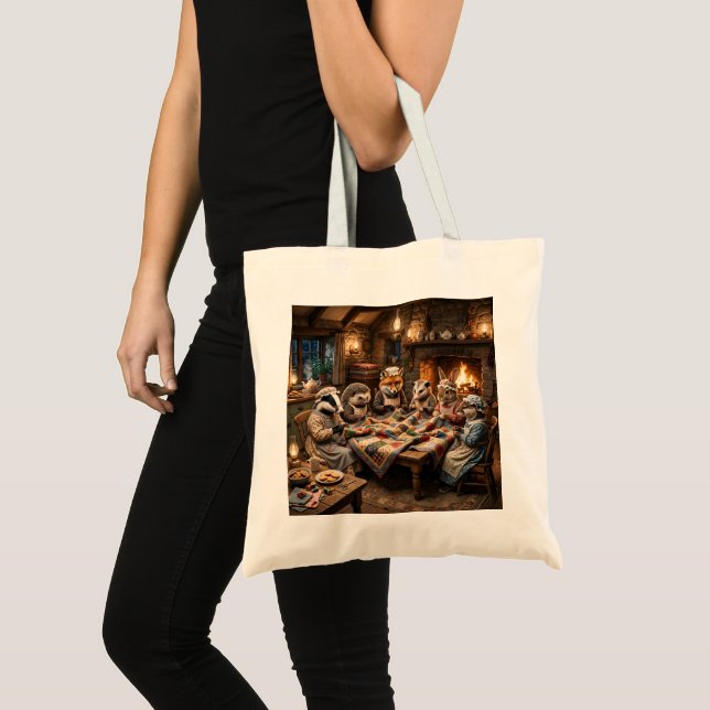 Bolso De Tela Abeja de Patchwork de Criaturas del Bosque (Anverso (producto))