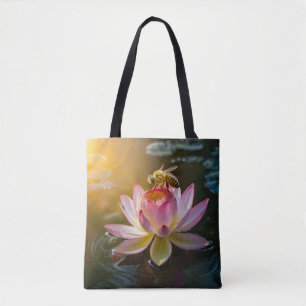 Bolso De Tela Abeja en Flor de Loto
