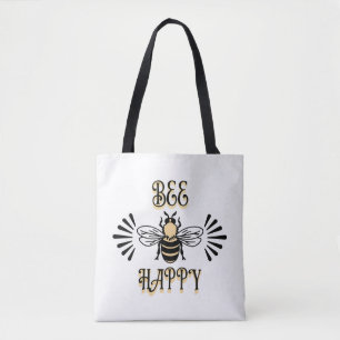 Bolso De Tela Abeja Feliz   Colores Vintage Abeja de Miel