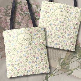 Bolso De Tela Abeja Feliz Leer Más Amante de los Libros Floral