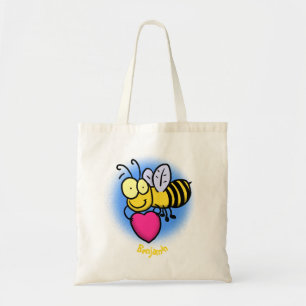 Bolso De Tela Abeja graciosa y linda con ilustracion personaliza