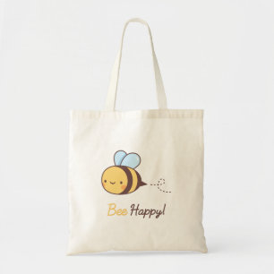 Bolso De Tela Abeja Kawaii Feliz Por Ella