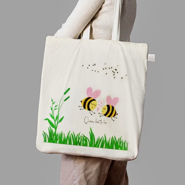 Bolso De Tela Abeja linda y encantadora (Lovely cute bee Tote Bag
)
