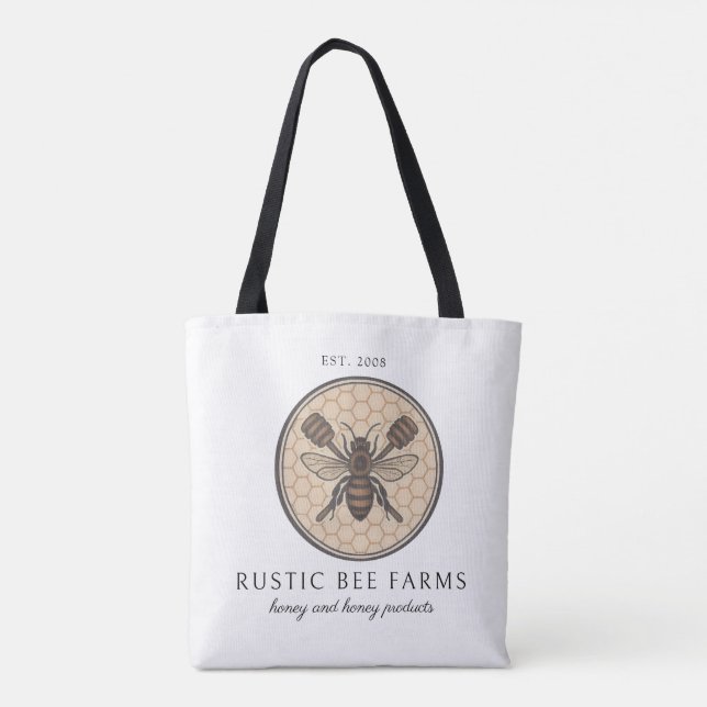 Bolso De Tela Abeja Mielera Rústica Delantal De Apicultura (Reverso)