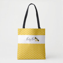 Abeja ocupada, Tote de hombro de Honeycomb