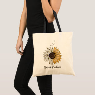Bolso De Tela Abeja y girasol