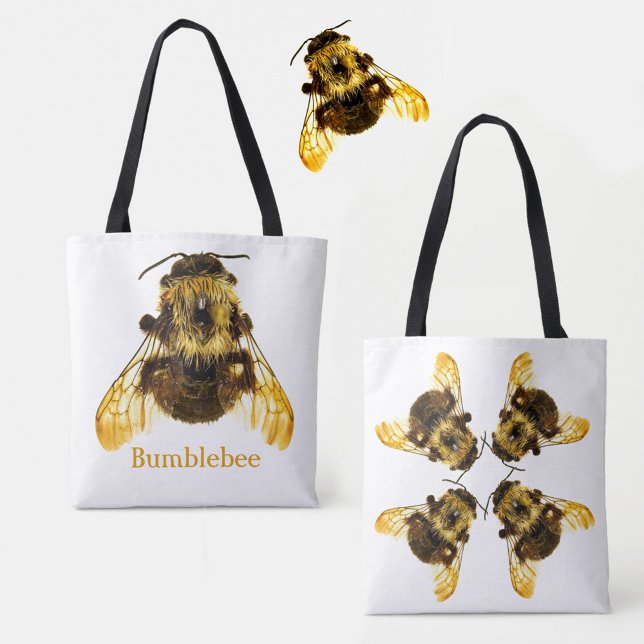 Bolso De Tela Abejas amarillas en blanco (Subido por el creador)