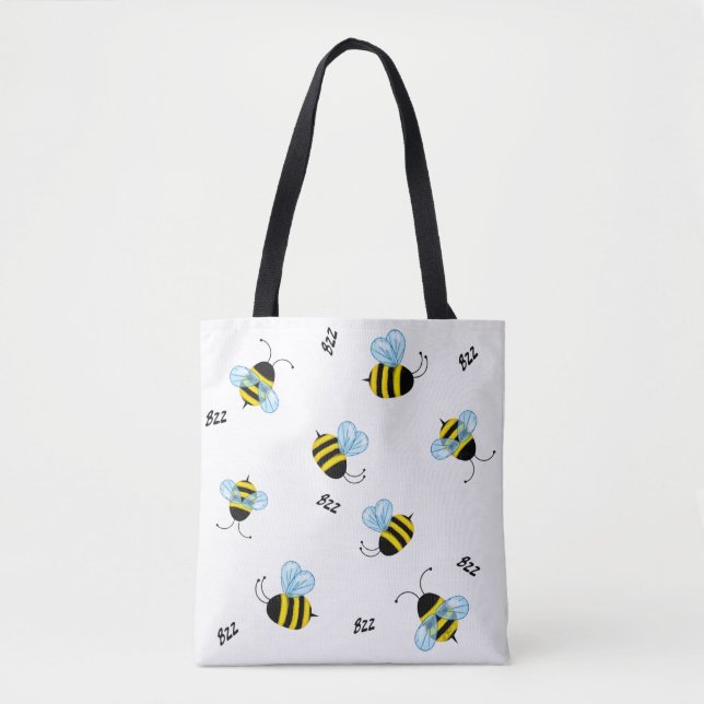 Bolso De Tela Abejas bulliciosas (Anverso)
