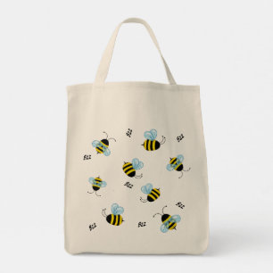 Bolso De Tela Abejas de burbujas bulliciosas reutilizables trans