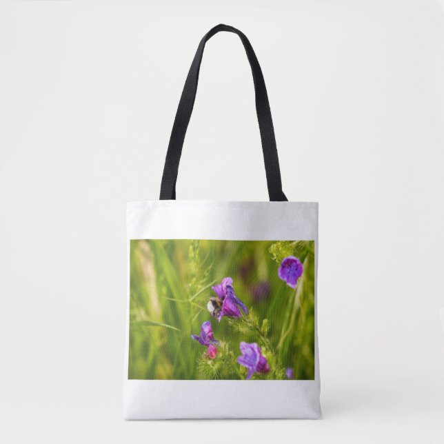 Bolso De Tela Abejorro en flor (Anverso)