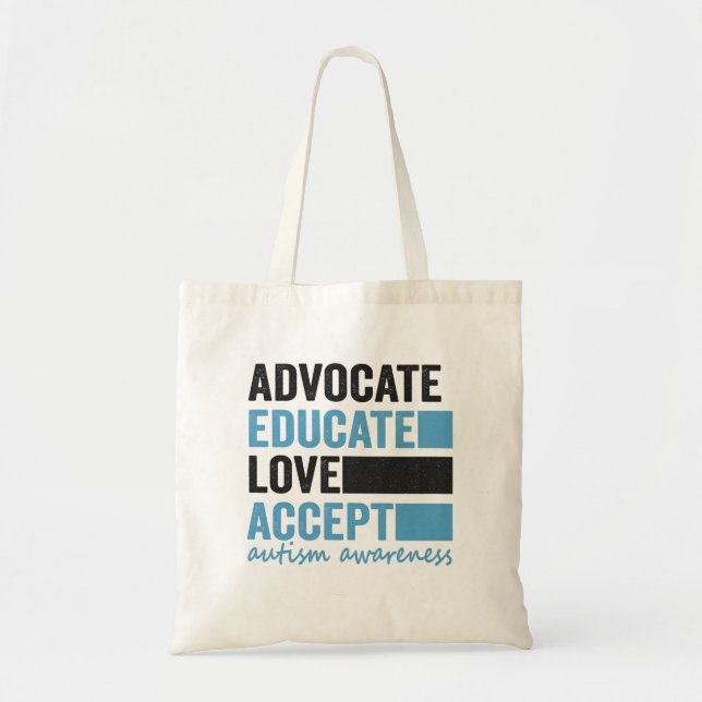 Bolso De Tela Abogado Educar Amor Aceptar Regalo de Concienciaci (Frente)