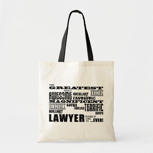 Bolso De Tela Abogados: El abogado más grande (Frente)