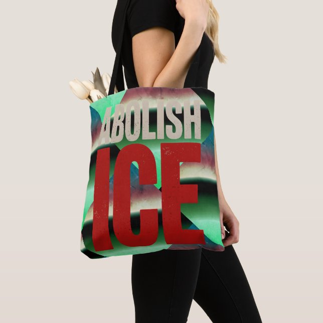 Bolso De Tela Abolish ICE Minimalist Protest Typography Design (Detalle)