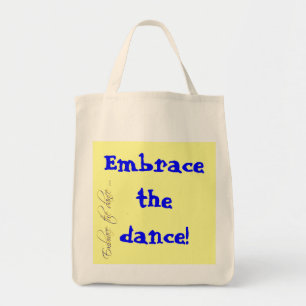 Bolso De Tela ¡Abrace la danza! Tote orgánico del ultramarinos