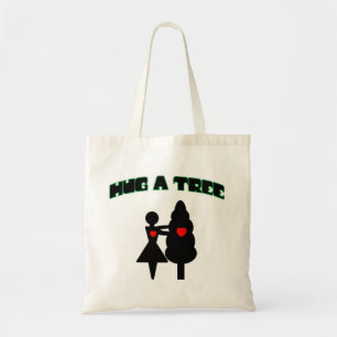 Bolso De Tela Abrace un árbol w/Hearts