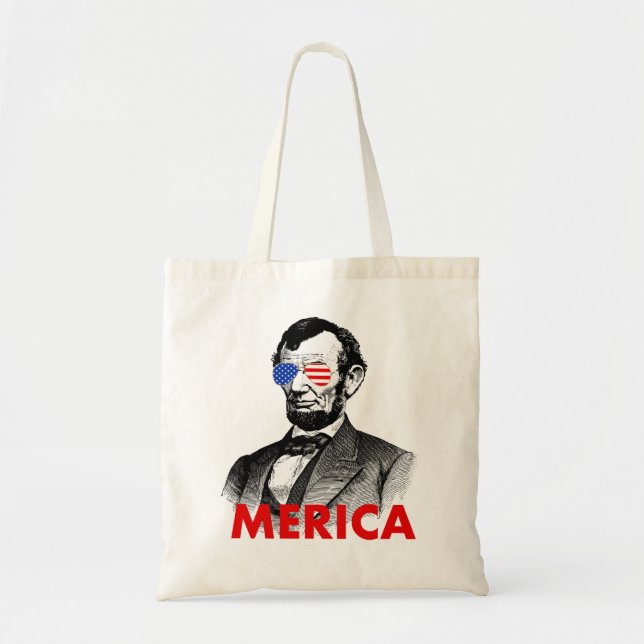 Bolso De Tela abraham lincoln merica (Frente)