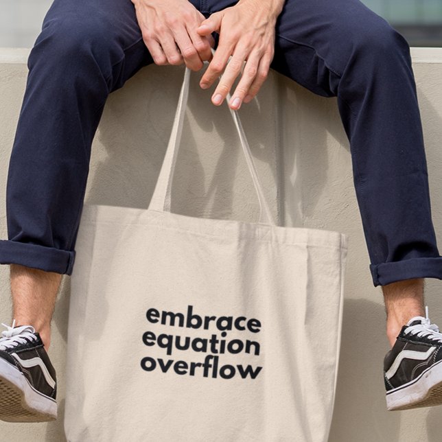 Bolso De Tela Abrazar la ecuación desbordante Regalo para profes (Shop now and celebrate the beauty of equations!)