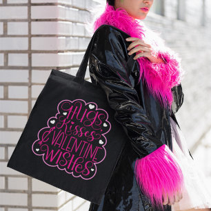 Bolso De Tela Abrazos, besos y deseos de San Valentín, corazones