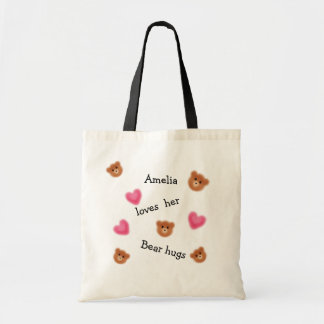 Bolso De Tela Abrazos de oso personalizados lindos