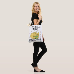 Bolso De Tela Abrazos Virtuales Distanciamiento Social Gato Pref