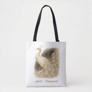 Bolso De Tela Abril - Peacock de diamante