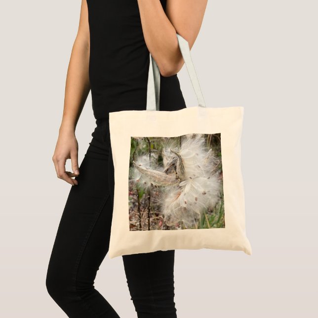 Bolso De Tela Abrir Pods Milkweed | Semillas con seda | (Anverso (producto))