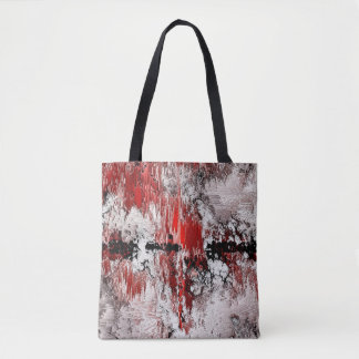 Bolso De Tela Absorción negra roja blanca